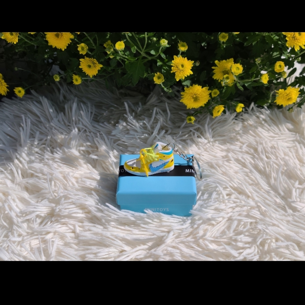 Hand-Painted AJ 1  Spongebob Keychain w/keychain box